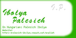 ibolya palesich business card